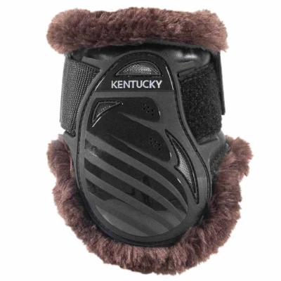 Abbildung von Kentucky Streichkappen Young Horse Vegan Sheepskin Schwarz/Braun