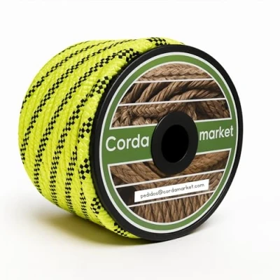 Abbildung von Cordamarket 10 mm Seil, Erwachsene, Unisex, Neongelb, 25 m
