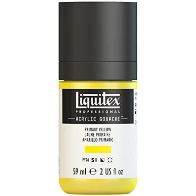 Abbildung von Liquitex 2059410 &#039;Liquitex Professional Acrylic Gouache, Acrylfarbe mit Gouache Eigenschaften, Lichtecht, wasserfest, 59ml Dosier Flasche Primärgelb