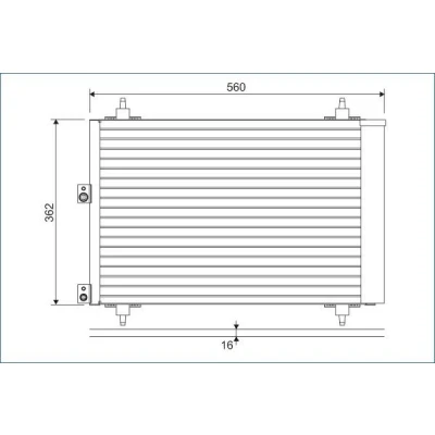 Abbildung von VALEO 814080 Klimakondensator ohne Trockner Aluminium 362 R 134a CITROËN: Xsara Picasso