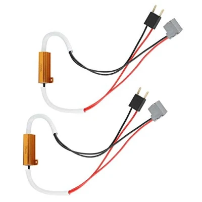 Abbildung von lastwiderstand, 2 teilige auto LED Decoder für H7 scheinwerfer,LED Scheinwerfer Decoder, 2pcs Nebelscheinwerfer Lastwiderstand Anti Flicker Flash Error Canceler