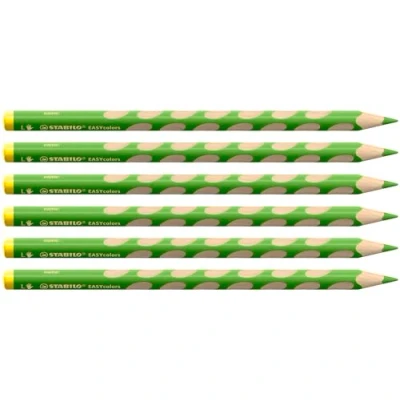 Abbildung von Ergonomischer Buntstift für Linkshänder STABILO EASYcolors 6er Pack gelbgrün