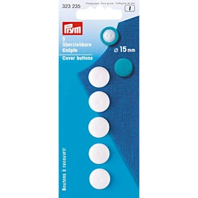 Abbildung von Prym 323235 Überziehbare Knöpfe KST 15 mm weiß