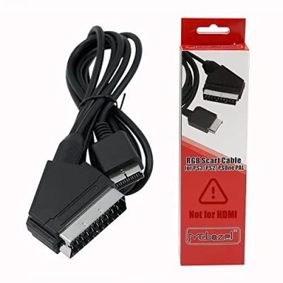 Abbildung von Gam3Gear Mcbazel RGB Scart Kabel AV mit Farbbox für PS3/PS2/PSOne PAL 1.8M