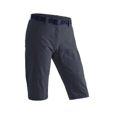 Abbildung von Maier Sports Kluane, Kurze Damen Wanderhose, Wasserabweisende Outdoorhose für Trekking und Hiking, PFC frei, mSTRETCH pro 4 &amp; Dryprotec, Blau, 36 (W28/L31)