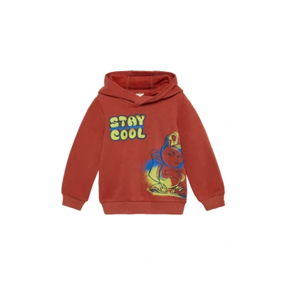 Abbildung von s.Oliver Wärmendes Kapuzen Sweatshirt mit Frontprint rubinrot 116/122
