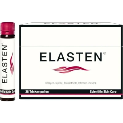 Abbildung von ELASTEN der studiengeprüfte Kollagen Komplex für strahlende Haut von innen Fältchen mildern Bindegewebe stärken Die N 1 aus Apotheke 28 Trink Ampullen à 25 ml