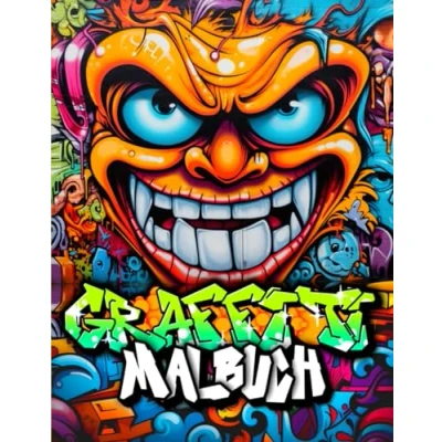 Abbildung von Graffiti Malbuch: Originelle Sammlung von 50 Street Art Malvorlagen für Erwachsene und Jugendliche