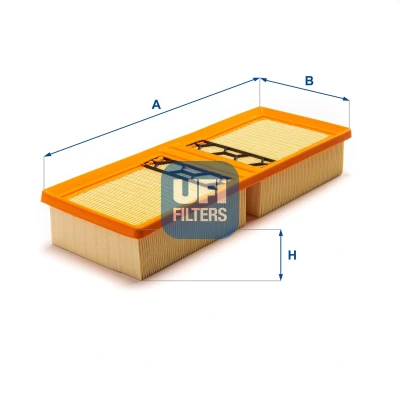 Abbildung von UFI 30.A74.00 Luftfilter 57 135 362 Filtereinsatz ALFA ROMEO: Giulia Saloon, Stelvio, KIA: CARENS 3, Magentis II