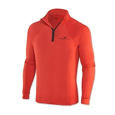 Abbildung von Black Crevice Herren Skirolli Zipper Shirt, rot/schwarz, M