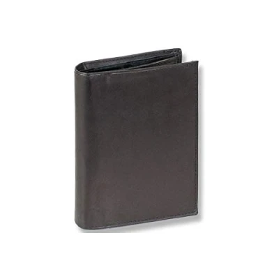 Abbildung von Rinaldo Hochformat RIEGELBÖRSE RFID Blocker Glattes Rindsleder SCHWARZ