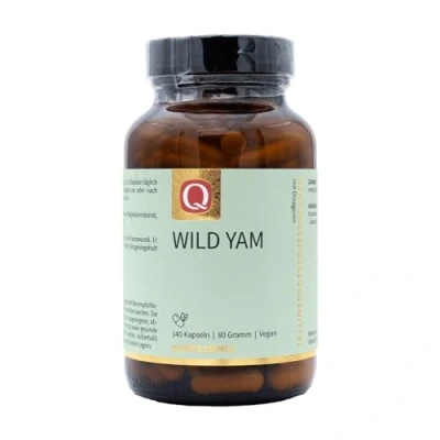 Abbildung von Quintessence Wild Yam Kapseln 140 Stk. Yamswurzel hochdosiert mit 1425mg Extrakt, davon 285mg Diosgenin je Tagesdosis, Vegan &amp; ohne künstliche Zusätze, Produziert in Österreich