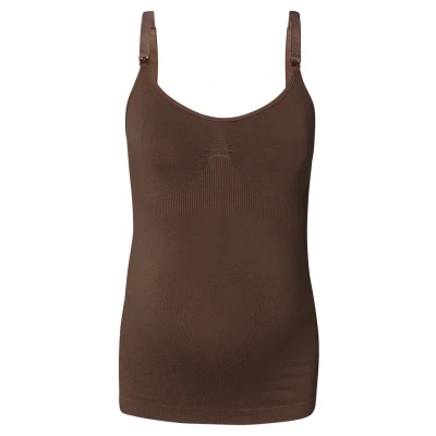 Abbildung von Noppies Maternity Essentials Seamless Nursing TOP EVI Sensil Breeze Top, Damen, Größe: XS/S, Coffee bean