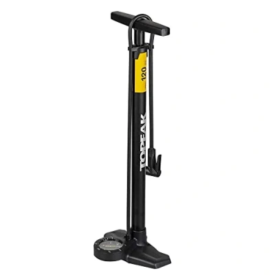 Abbildung von Topeak JoeBlow Urban EX Standpumpe mit SmartHead Anschluss und 8 bar/120 psi analogem Manometer