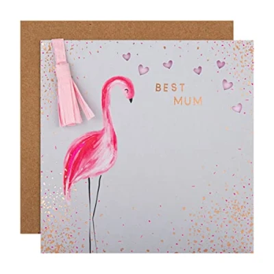 Abbildung von Hallmark Muttertagskarte für Mama rosa Flamingo Design