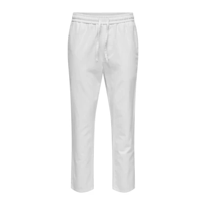 Abbildung von Only &amp; Sons Einfarbige Stoffhose, Herren, Größe: Small, Bright white