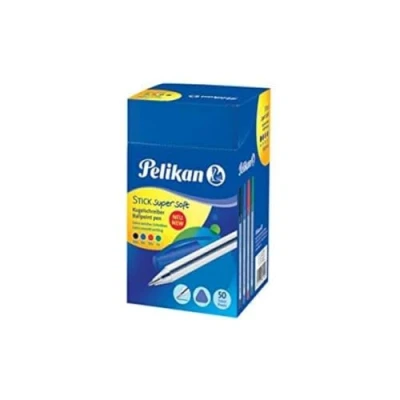 Abbildung von Pelikan Kugelschreiber Stick K86s super soft, farbig sortiert, 50 Stück in Displaybox