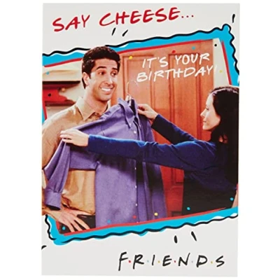 Abbildung von Danilo Promotions FD017 Geburtstagskarte aus der TV Serie &quot;Friends&quot; Say Cheese 12,5 x 17,5 cm