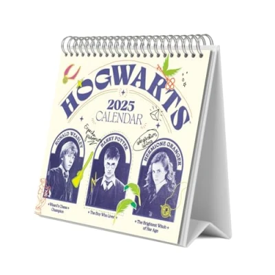 Abbildung von Grupo Erik Kalender 2025 Tischkalender Harry Potter Familienplaner zum Aufstellen 20 x 17 cm Jahreskalender Offizieller Fanartikel