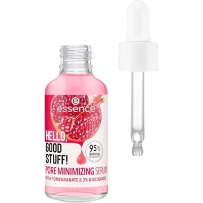 Abbildung von essence HELLO, GOOD STUFF! PORE MINIMIZING Serum, Gesichtsserum, Pink, feuchtigkeitsspendend, glättend, vegan, ohne Parabene, Mikroplastikpartikel, Nanopartikel frei, 1er Pack (30ml)