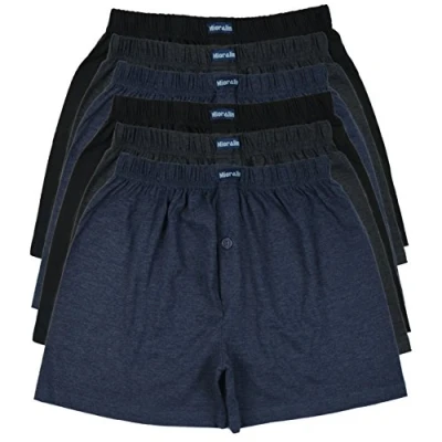 Abbildung von MioRalini TOPANGEBOT Boxershorts farbig weich &amp; locker in neutralen Farben klassischen Unifarben Herren Boxershort, 6 Stück, 5XL 11