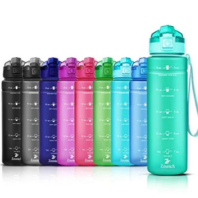 Abbildung von Zounich Trinkflasche Kinder Auslaufsichere 1L/700ml/500ml BPA frei trinkflaschen Sport Tritan Kunststoff Wasserflasche für Sport, Fahrrad, Schule, kohlensäure geeignet Sportflasche