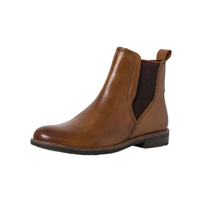 Abbildung von MARCO TOZZI Damen Chelsea Boots aus Leder Elegant, Braun (Muscat), 39 EU