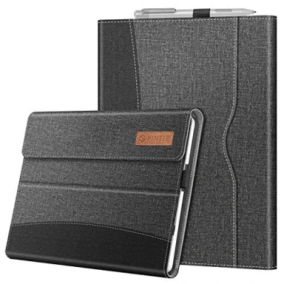 Abbildung von Fintie Hülle für Microsoft Surface Go 4 / 3 2 10 Zoll Tablet Multi Sichtwinkel Kunstleder Schutzhülle mit Dokumentschlitze, Type Cover Kompatibel, Grau