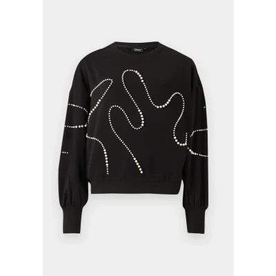 Abbildung von ONLY Onlbrook Sweatshirt, Damen, Größe: Small, Black/white