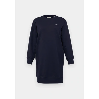 Abbildung von GANT Shield Cneck Dress Freizeitkleid, Damen, Größe: Medium, Evening blue