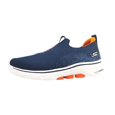 Abbildung von Skechers Herren Go Walk 7 Sneaker, Marineblau und Orange Textil, 45 EU