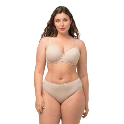 Abbildung von Ulla Popken Tshirt BH, Damen, Größe: 85D, Beige