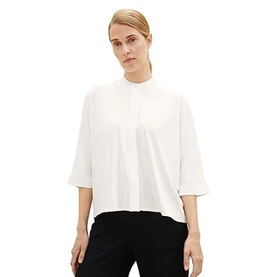 Abbildung von TOM Tailor Hemdbluse, Damen, Größe: 42, Whisper white