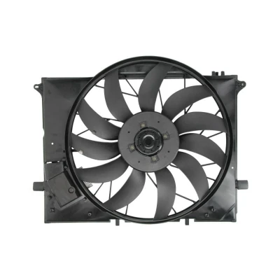 Abbildung von THERMOTEC D8M004TT Lüfter 525 12 380 mit Kühlerlüfterrahmen (Zarge) Steuergerät MERCEDES BENZ: S Class Coupe