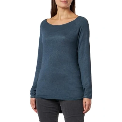 Abbildung von ONLY Damen ONLMILA LACY L/S Long KNT NOOS Pullover, Dark Sea/Detail:W. Melange, S