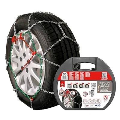 Abbildung von RD9 Schneeketten aus Metall, mm, Größe Nr. 50, Set mit 2 Stück, Handschuhe inklusive