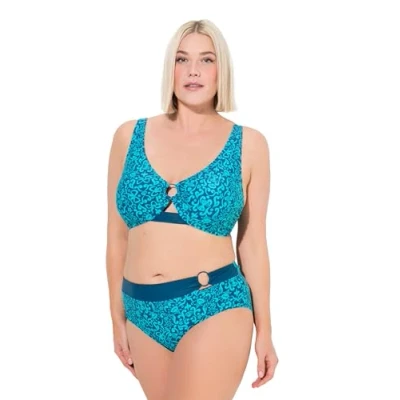 Abbildung von Ulla Popken TWO Piece SET Bikini, Damen, Größe: 54, Dark teal