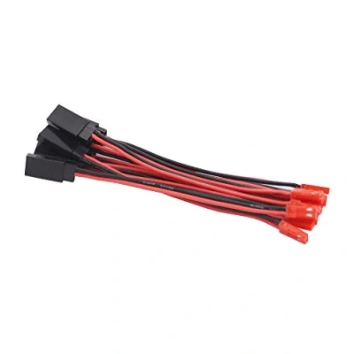Abbildung von OliYin 10 Stück JST Männlichen zu JR Futaba Weibliche Servo Stecker Verbinder Adapter Kabel 20awg cm Silikon Draht für RC Lipo Batterie