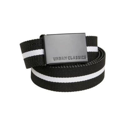 Abbildung von Urban Classics Single Gürtel, Herren, Größe: One Size, Black/white stripe black