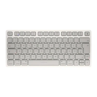 Abbildung von CHERRY KW 7100 MINI BT FOR MAC, Kompakte Mac Tastatur mit 3 Bluetooth Kanälen, Deutsches Layout (QWERTZ), Kabelloses Multi Device Keyboard, Moonlight White