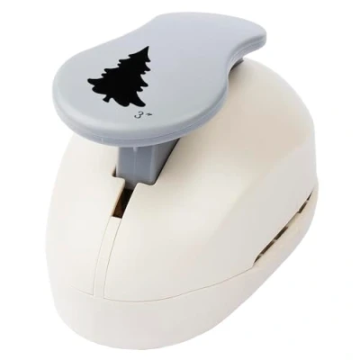 Abbildung von Ideen mit Herz Jumbo Stanzer, Tanne, Motivgröße: 6,7cm x 6,1cm Motiv Locher für Papier Geschenkanhänger, Baumschmuck &amp; Aufleger basteln Karten Deko Weihnachten extra groß
