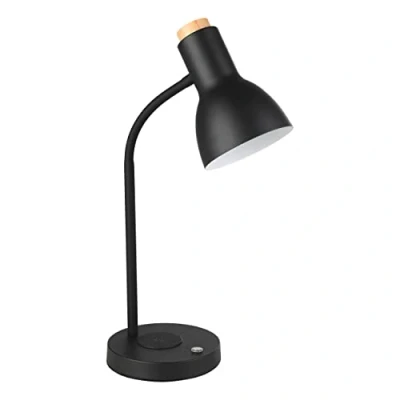 Abbildung von Eglo 900628 Tischleuchte VERADAL QI Stahl schwarz, creme LED 5,5W 3000K L:21.5cm B:16cm H:45cm dimmbar mit Touchdimmer