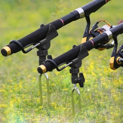 Abbildung von Shackcom Edelstahl Rutenhalter Angelrute Halter Ruten Ständer Rutenablage Halterung Einstellbar Fishing Rod Holder zum Angeln 1 Paar