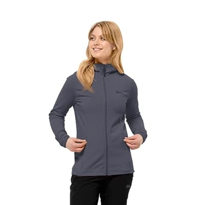 Abbildung von Jack Wolfskin Baiselberg Hooded FZ Fleecejacke, Damen, Größe: Large, Dolphin