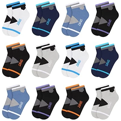 Abbildung von Libella 12er Kinder Jungen Sneaker Socken Kids Füßlinge Sneakersocken bunt 2801 35 38