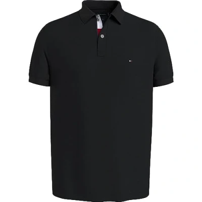 Abbildung von Tommy Hilfiger FLAG Under Placket REG Poloshirt, Herren, Größe: XS, Black