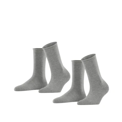 Abbildung von Esprit Basic PURE 2PACK UNI Socken, Damen, Größe: 39 42, Grau
