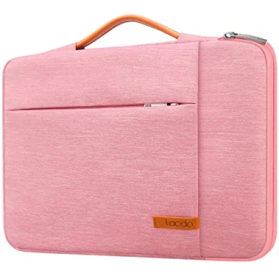 Abbildung von Lacdo 360 Rundumschutz Laptop Tasche Schutzhülle für 15.6 Zoll Lenovo V15/IdeaPad, HUAWEI MateBook D 15, ASUS Vivobook Pro/ZenBook Pro, Acer Aspire HP Envy Dell Inspiron 15 Pfirsich