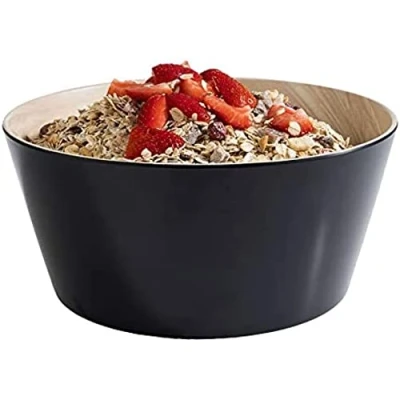 Abbildung von APS Schale „Frida“, Bowl, Melamin Schale, Ø 22 cm, 10,5 cm Höhe, beige/schwarz, für 2,2 Liter Inhalt