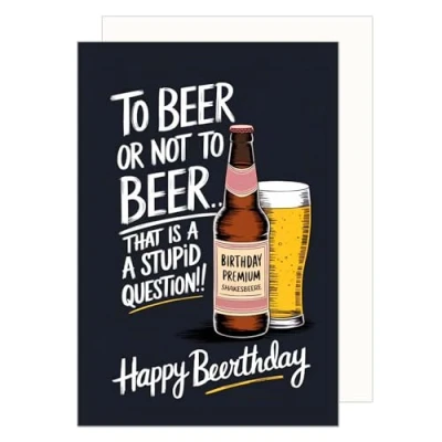 Abbildung von Edition Seidel Premium Geburtstagskarte mit Umschlag. Glückwunschkarte Grußkarte Karte Geburtstag Happy Birthday Mann Frau Bier lustig (G3675 SW024)